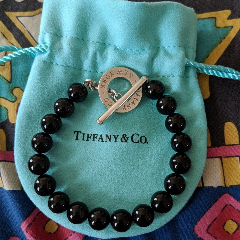 Onyx Tiffany and co. Bracelet with Pouch